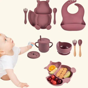 Ensemble de vaisselle en silicone pour bébé | SoftyDishes™
